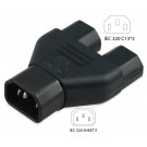 CONNETTORE SPLITTER VDE C14 1M/2F IEC 1M/2F IEC60320 IEC 60320