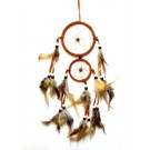 Acchiappasogni Colorato Con Piume Fatto a mano Stile Indios 2 CERCHI  9cm-6cm 6 colori 