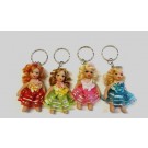 Portachiavi Bambole Regalo Gadget Pensierini Bomboniere 4 colori