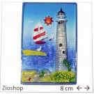 Calamita Magnete Frigo Fridge Magnets Quadro con Faro