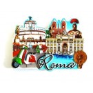CALAMITA FRIGO MAGNETE SOUVENIR ITALIA ROMA TREVI COLOSSEO CASTEL SANT'ANGELO FRIDGE MAGNETS