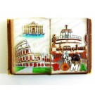 CALAMITA FRIGO MAGNETE SOUVENIR ITALIA ROMA BOOK ANTIQUA COLOSSEO CASTEL SANT'ANGELO FRIDGE MAGNETS