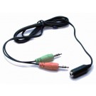 CAVO SEPARATORE ADATTATORE DA JACK 3.5 TRRS (F) A JACK MICROFONO(M) E CUFFIA (M)
