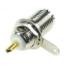 CONNETTORE COASSIALE  MINI UHF A PANNELLO SALDARE BULKHEAD 