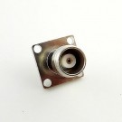 CONNETTORE COASSIALE TNC FEMMINA A FLANGIA PANNELLO 4 FORI  BULKHEAD 
