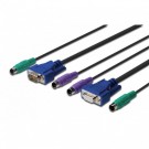 Cavo  Per KVM VGA(14PIN) PS2 tastiera/mouse M/F 5 metri