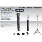 TREPPIEDE CAVALLETTO TRIPODE REGOLABILE SUPPORTO SMARTPHONE REFLEX TERMOSCANNER ETC