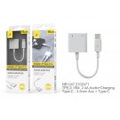 CONVERTITORE ADATTATORE AUDIO TYPE C A JACK 3,5mm +  ALIMENTAZIONE