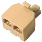 Sdoppiatore Splitter Telefonico presa a muro Rj11 spina plug 6P4C Telefono FAX