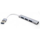 HUB SLIM 4 PORTE USB 2.0 & 3.0 SS COMBO ALUMINIUM