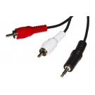 CAVO ADATTATORE DA JACK 3.5mm MASCHIO A 2 RCA MASCHIO
