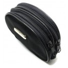 BORSELLINO PORTAMONETE PORTASPICCI BASIC SEMICIRCOLARE 2 SCOMPARTI CON ZIP