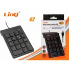 Tastiera Tastierino Numerico Cablato Usb Per Pc Portatili Notebook Linq G2