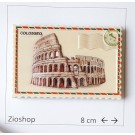 Calamita Magnete Francobollo Souvenir Roma Colosseo Fridge Magnet  Stamp From Rome Italy  