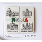 Calamita Frigo Magnete Souvenir Roma 4 Monumenti Fridge Magnet Italy Rome