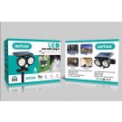 FARO LUCE FARETTO ESTERNO ENERGIA SOLARE 48 LED SENSORE MOVIMENTO CREPUSCOLARE per Cortile, Vialetto, Patio, Alberi