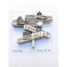 Calamita da Frigo Magnete Souvenir Roma Cartello Indicazioni 4 Monumenti Fridge Magnet Rome Italy