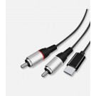 TEKONE CAVO 2 RCA A USB TYPE C DA 150CM C66B 