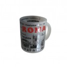 Tazza Tazze Mug in Vetro Temperato Satinato Souvenir Ricordi Roma da Collezione 4663
