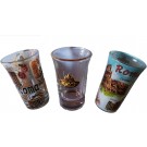 SET 3 Bicchierini shottini in Vetro per Liquori Grappa Limoncello Souvenir Roma