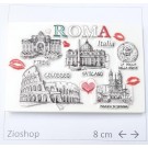 Calamita Magnete Souvenir Roma "Love Roma" in Resina Alto-Basso Rilievo Vaticano, Fontana di Trevi, Colosseo, Piazza di Spagna, La Bocca della Verita'. Effetto 3D.