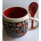 TAZZA GRANDE MUG CON CUCCHIAIO ROMA 5070