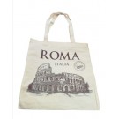 Borsa Shopper Tote Bag in Tela Resistente Souvenir Roma Italia Monumenti