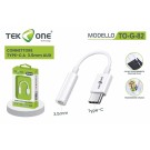 TEKONE CAVO ADATTATORE AUDIO TYPE-C / 3,5mm F TO-G-82