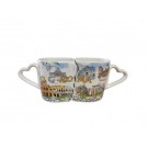 IDEA REGALO Tazza Tazze Coppia in Love Souvenir Ricordo Romantico Roma 'LOVE IN THE AIR' 5679