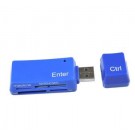 Mini Lettore di Memory Card "ENTER CTRL" M2, TF, SD-HC,SD-XC, MMC,MS, MS-PRO