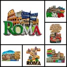 COMPOSIZIONE "22X" - 6 PEZZI DI CALAMITE MAGNETI PER FRIGO SOUVENIR ROMA "Tutte le strade portano a Roma" ITALIA 