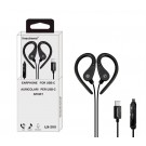 LINEXTREME AURICOLARE SPORTIVO CON CONNETTORE TYPE-C LX-205  DA 1.2m 