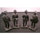 SOLDATO CAVALIERE MEDIEVALE SOLDATINI in Resina H:12cm NERO GRIGIO Varie Forme SY07250