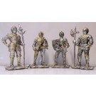 SOLDATO CAVALIERE MEDIEVALE SOLDATINI 1pz in Resina H:18cm ORO GRIGIO