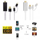 2 IN1 Cavo Adattatore VIDEO LIGHTING USB HDMI HDTV TV PER APPLE IPHONE 6 6S e 6 PLUS Micro USB + 8pin