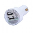 CARICATORE 2 PORTE USB DA AUTO PER IPAD E IPHONE4 DA 2.1A e 1A