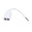 CAVO SDOPPIATORE-SPLITTER AURICOLARE COMPATIBILE IPOD IPHONE JACK 3,5 MM MP3