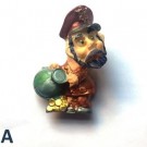 Calamita Magnete Frigo Fridge Magnets PIRATA CON CAPPELLO MILITARE
