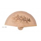 VENTAGLIO 8 CAVALLI ARREDAMENTO  DA PARETE  IN LEGNO PRODOTTO ARTIGIANALE N4 80CM