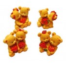 IDEA REGALO SET 4 ORSETTINI SWEET LOVE BEAR IN RESINA DA COLLEZIONE SAN VALENTINO