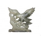 STATUA AQUILA  IN POLVERE DI GIADA E RESINA 