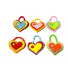 SET 6 ELASTICI CUORE FERMACAPELLI BAMBINA DONNA ACCONCIATURA