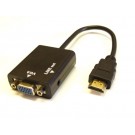 Cavo CONVERTITORE DA HDMI A VGA + USCITA AUDIO JACK OUTPUT