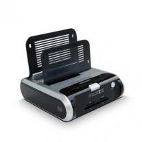 Dual Docking Station per HDD SATA 3.5"&2.5" ; Sim Reader ; Flash Card Reader ; USB Hub 2.0  WS-UEC320D2