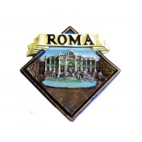  Calamita da Frigo Magnete Resina "ROMA ROMBO F.TREVI" Fridge Magnet Souvenir