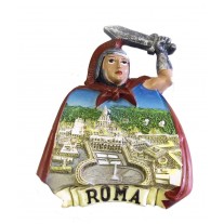 Calamita Magnete Resina "ROMA GLADIATORE VATICANO" Fridge Magnet Souvenir