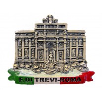 Calamita da Frigo Magnete Resina "ROMA TREVI TRICOLORE" Fridge Magnet Souvenir