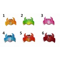 Calamita Magnete Frigo Resina GRANCHIO BRILLANTINI  ; FRIDGE MAGNET 