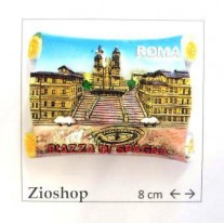 Souvenir From Italy Rome Calamita Frigo Fridge Magnets ROMA - NUOVA PERGAMENA PIAZZA SPAGNA