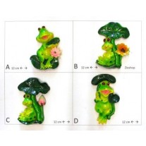 Calamita Magnete Frigo Fridge Magnets RANOCCHIA CON FIOR DI LOTO